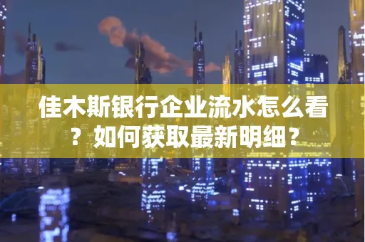 佳木斯银行企业流水怎么看?如何获取最新明细?