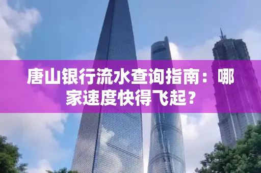 唐山银行流水查询指南:哪家速度快得飞起?